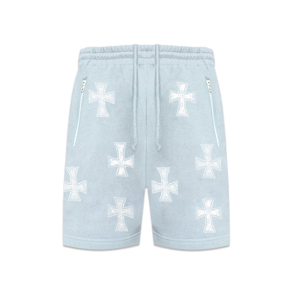 Cross Rhinestone Shorts