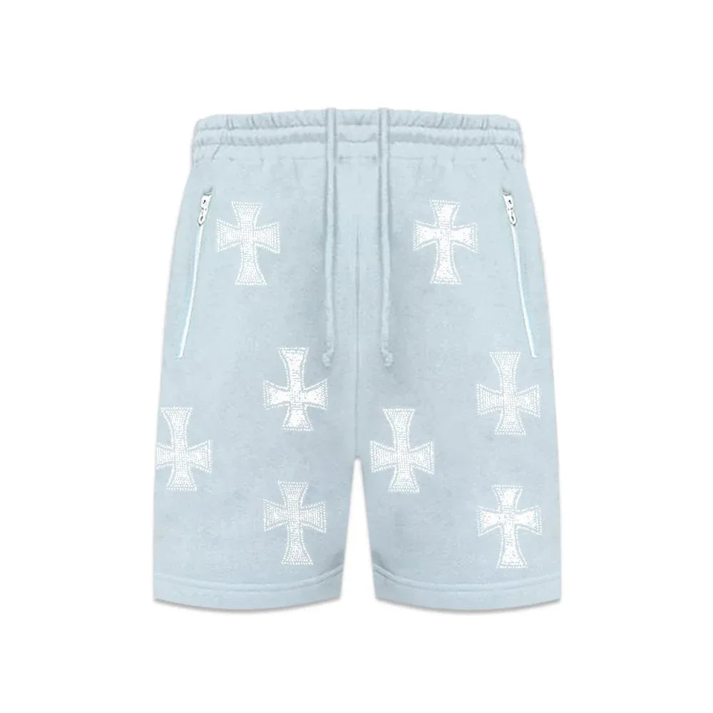 Cross Rhinestone Shorts - UNKNOWN LONDON - VENTURER