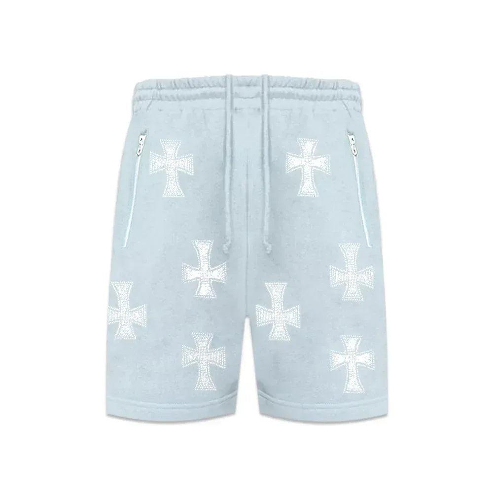 Cross Rhinestone Shorts - UNKNOWN LONDON - VENTURER