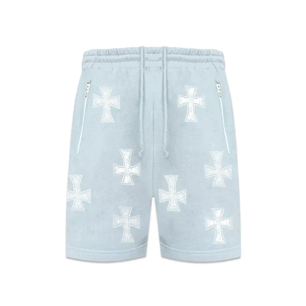 Cross Rhinestone Shorts - UNKNOWN LONDON - VENTURER