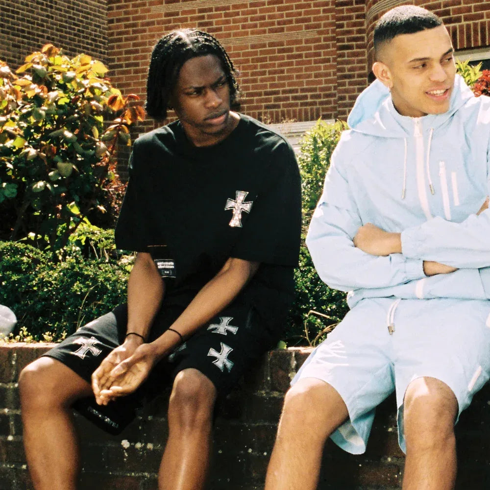 Cross Rhinestone Shorts - UNKNOWN LONDON - VENTURER