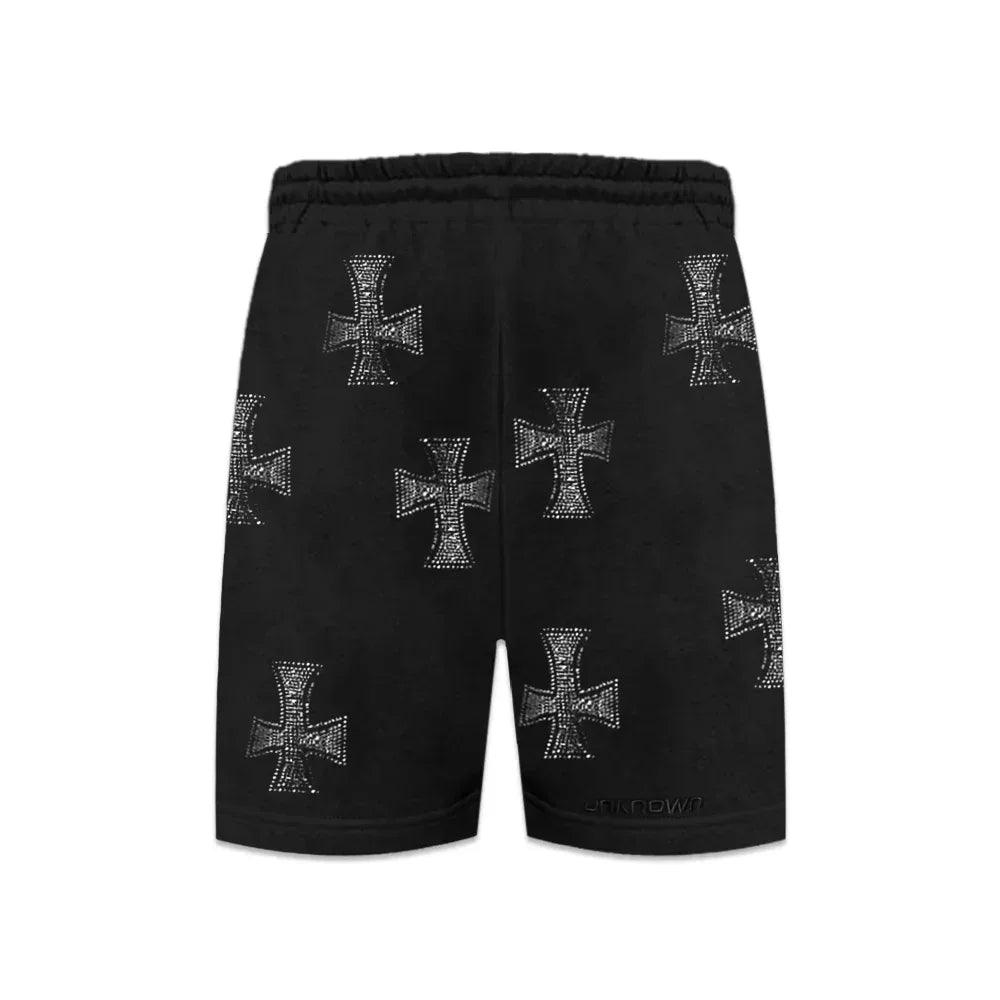 Cross Rhinestone Shorts - UNKNOWN LONDON - VENTURER