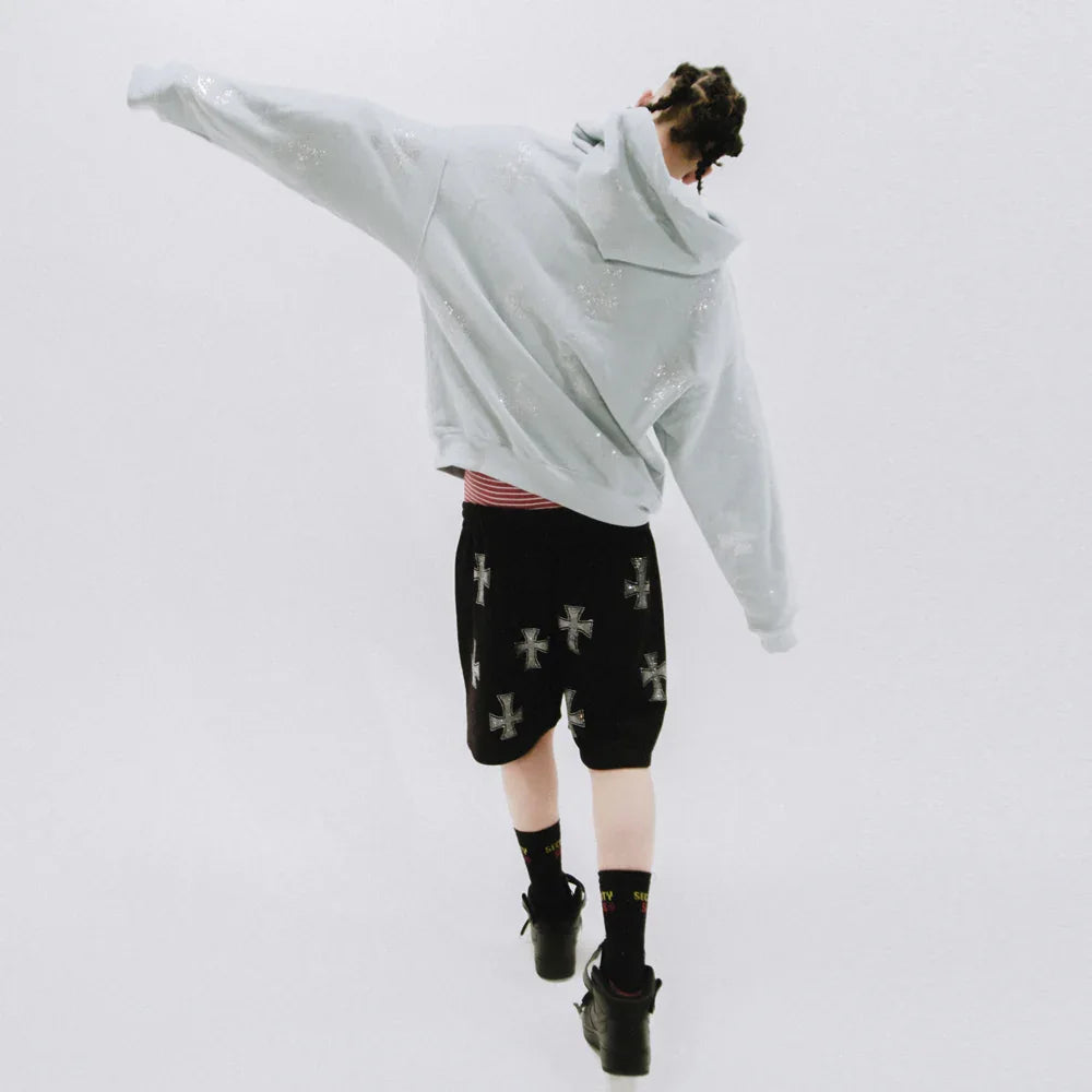 Cross Rhinestone Shorts - UNKNOWN LONDON - VENTURER