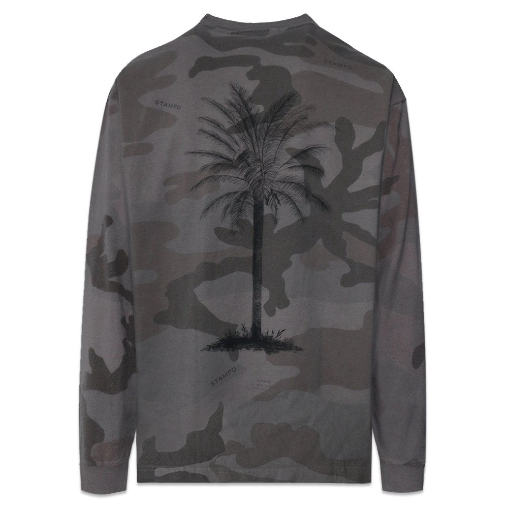 Camo Palm Relaxed Long Sleeve Tee