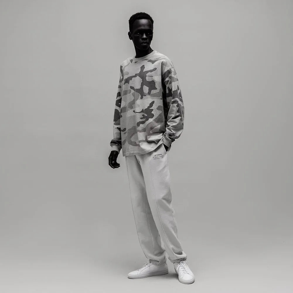 Camo Palm Relaxed Ls Tee - STAMPD - VENTURER
