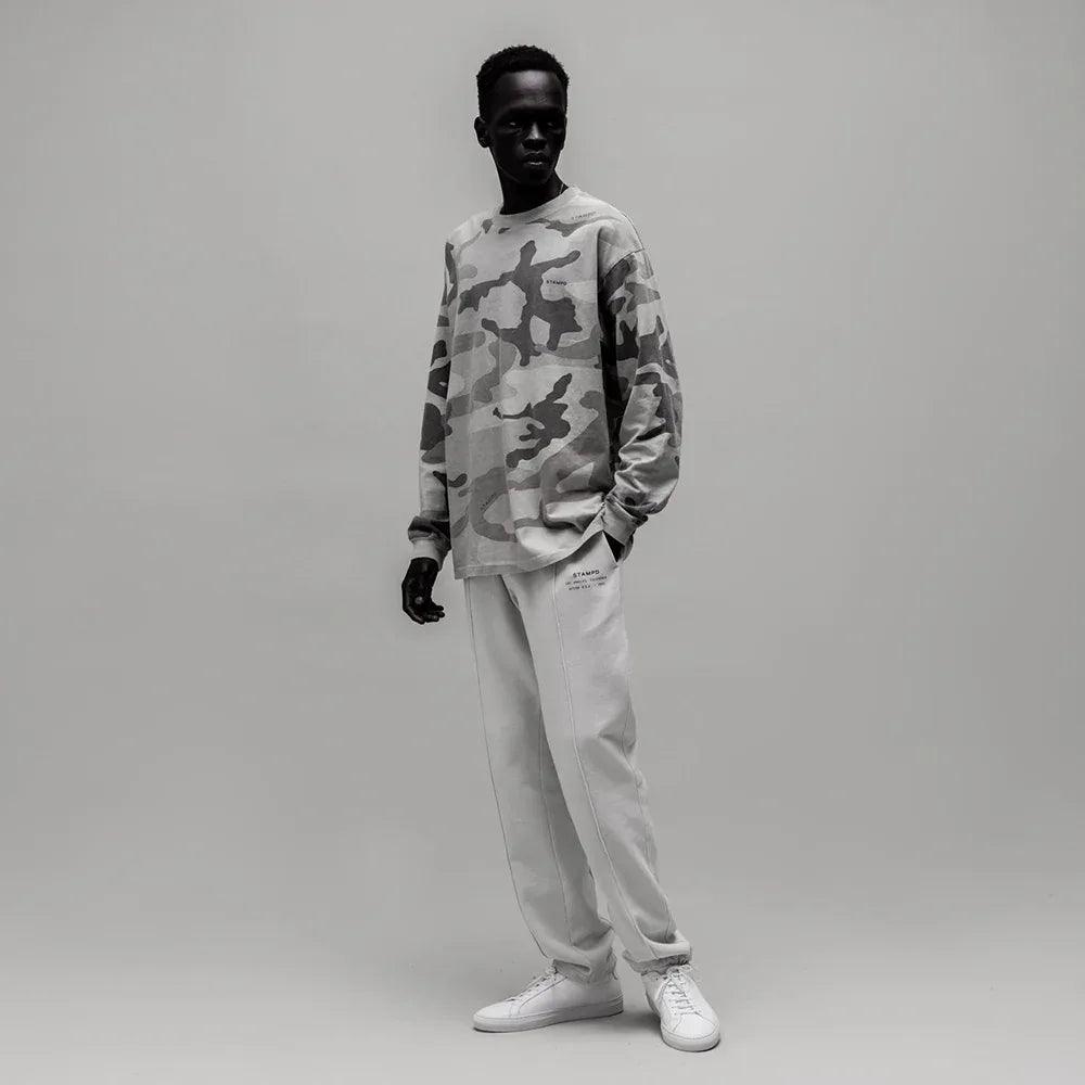 Camo Palm Relaxed Ls Tee - STAMPD - VENTURER