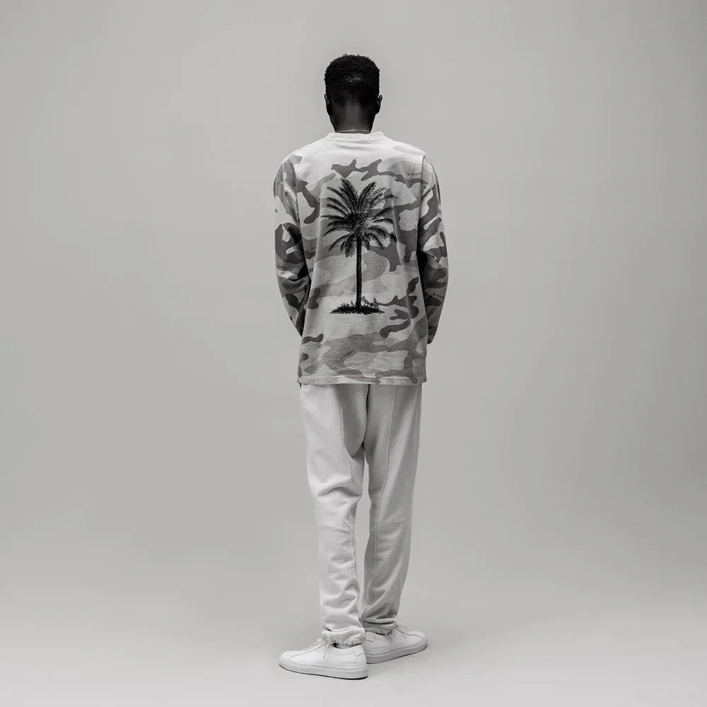 Camo Palm Relaxed Ls Tee - STAMPD - VENTURER