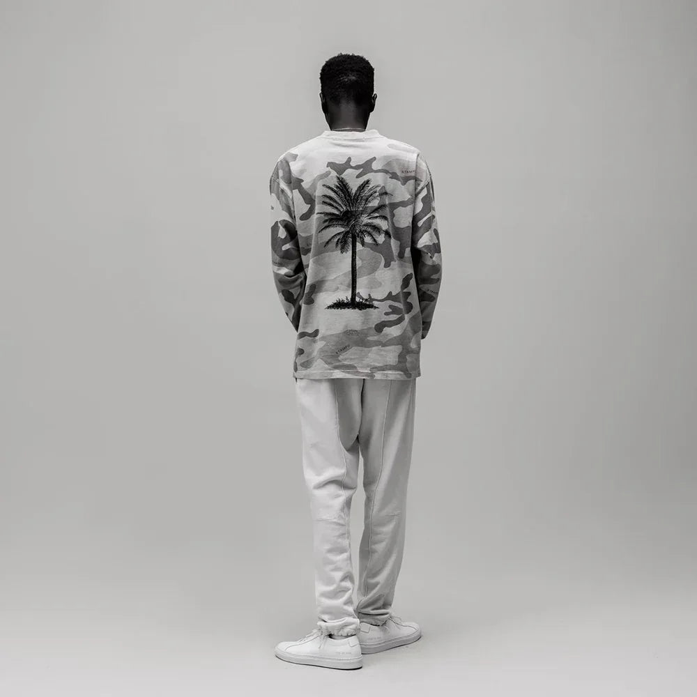 Camo Palm Relaxed Ls Tee - STAMPD - VENTURER