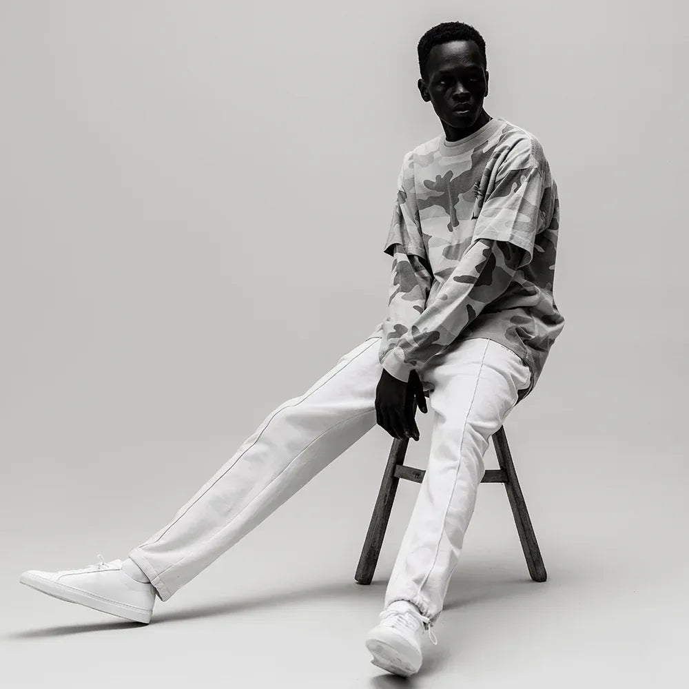 Camo Palm Relaxed Ls Tee - STAMPD - VENTURER