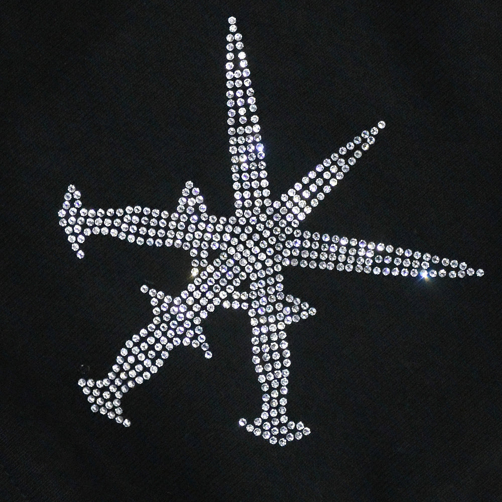 Dagger Rhinestone Zip Hoodie