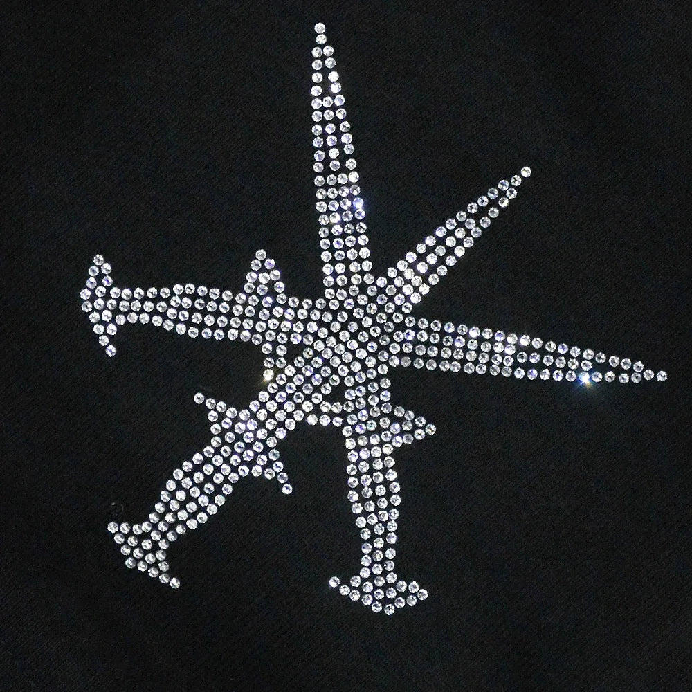 Dagger Rhinestone Zip Hoodie - UNKNOWN LONDON - VENTURER