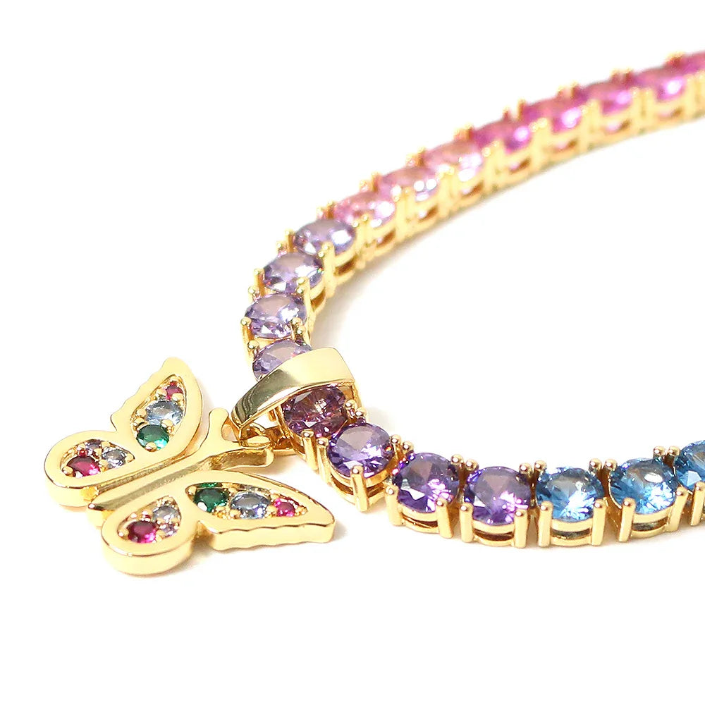 Rainbow Zirconia Angel Necklace - STUGAZI - VENTURER