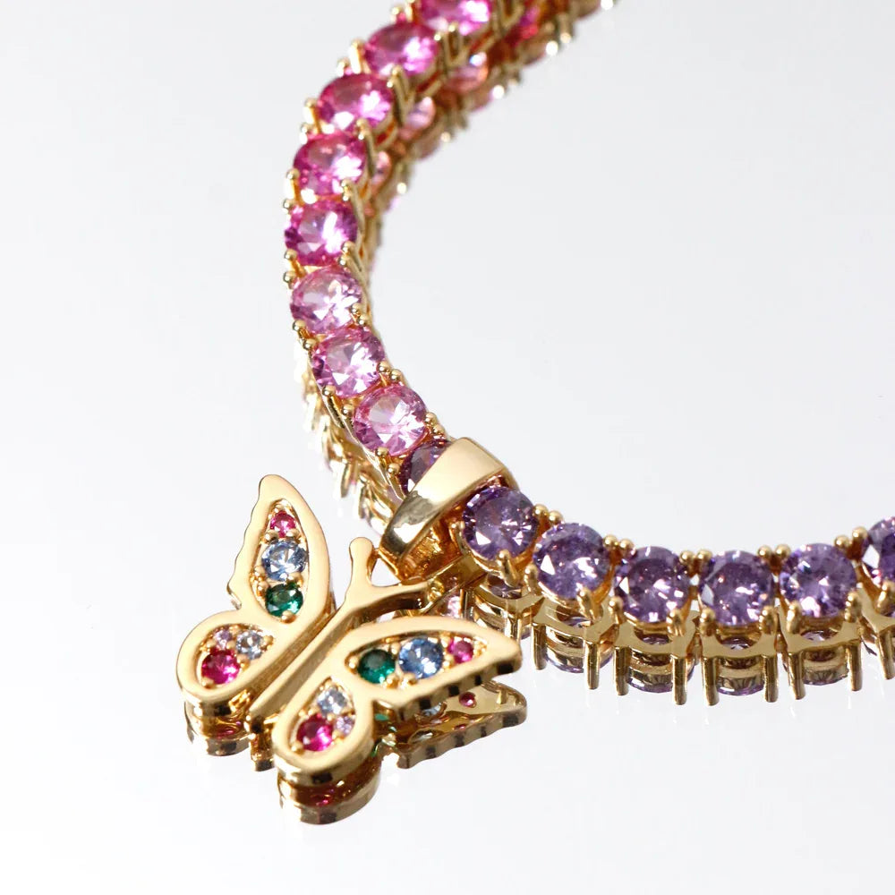 Rainbow Zirconia Angel Necklace - STUGAZI - VENTURER