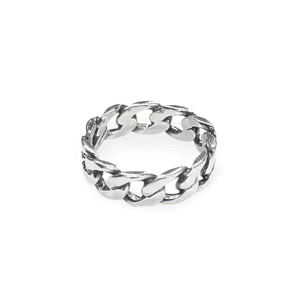 Oxidized Cuban Ring - THE SILVER STONE - VENTURER