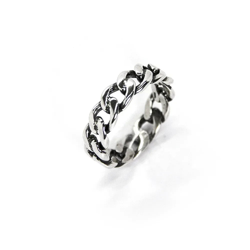 Oxidized Cuban Ring - THE SILVER STONE - VENTURER