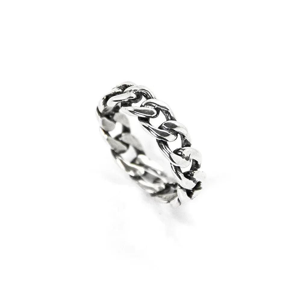 Oxidized Cuban Ring - THE SILVER STONE - VENTURER