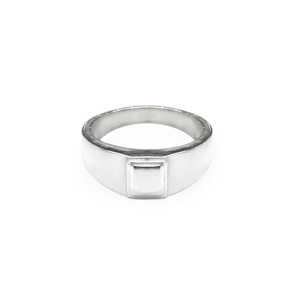 Stepped Signet Ring - THE SILVER STONE - VENTURER
