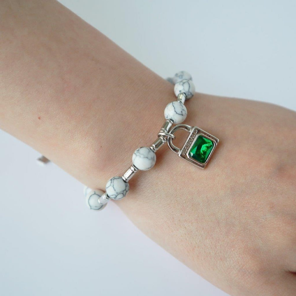 Emerald Lock Bracelet