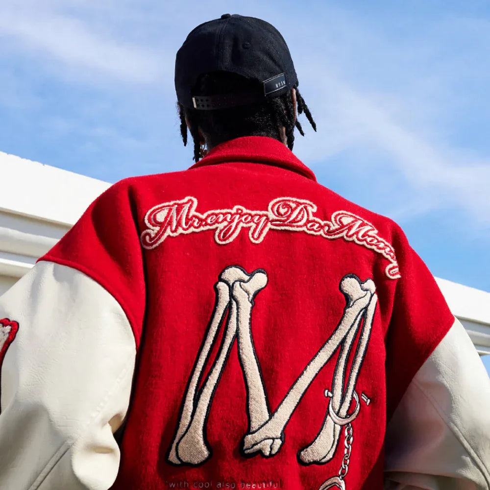 MEDM Bone Baseball Jacket