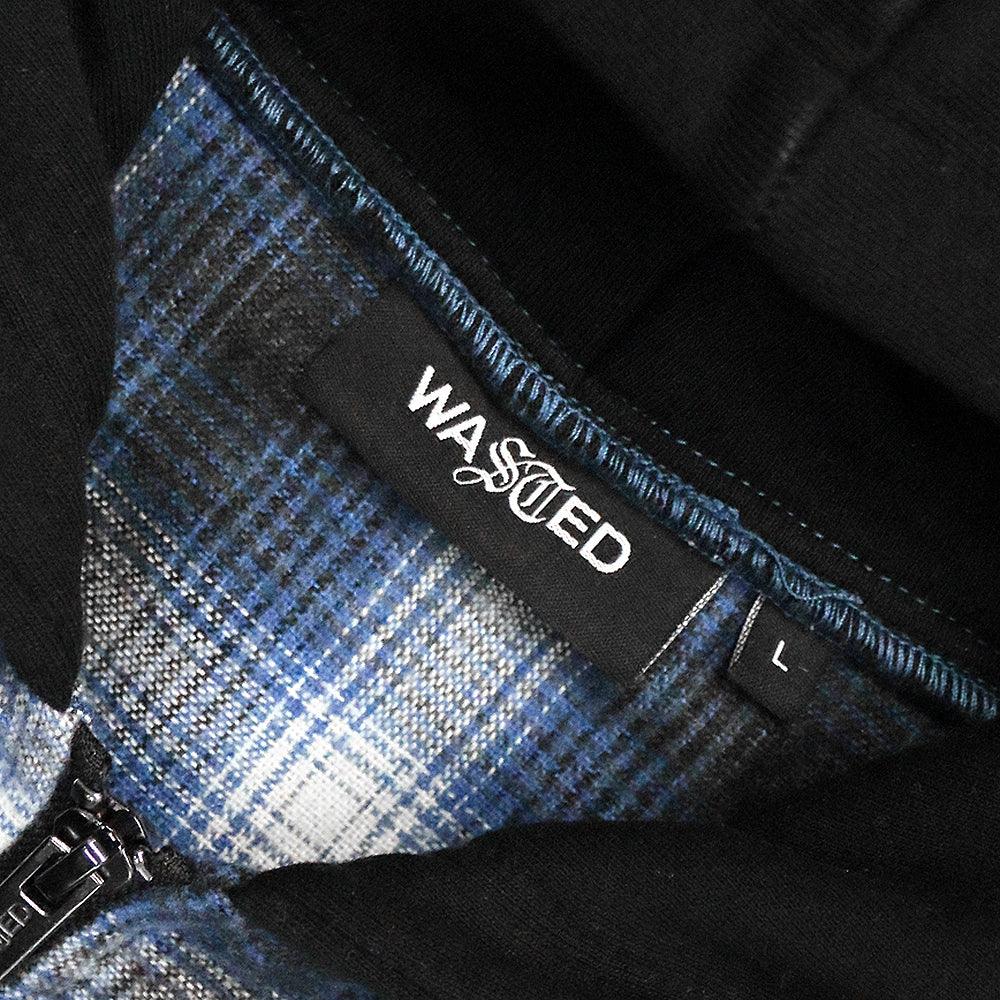 Shadow Plaid Love Hooded Shirt - WASTED PARIS - VENTURER