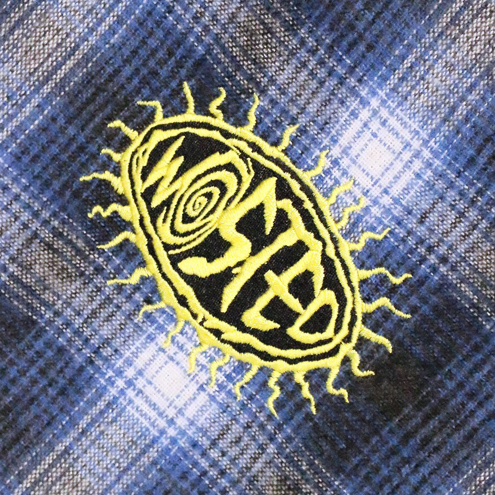 Shadow Plaid Love Hooded Shirt