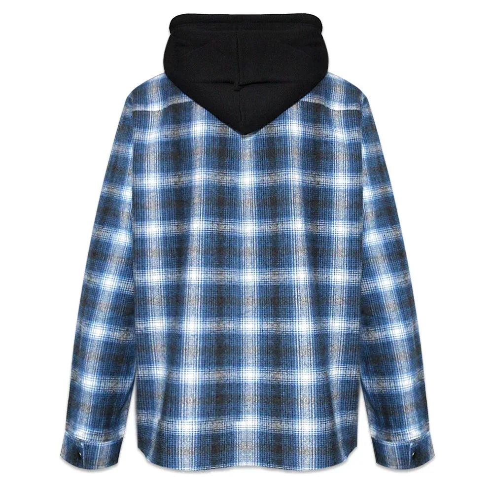 Shadow Plaid Love Hooded Shirt - WASTED PARIS - VENTURER