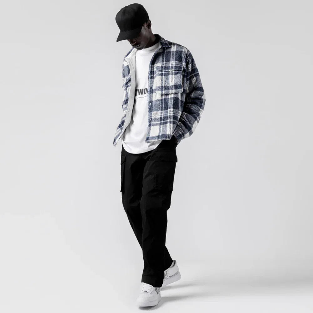 Cropped Sherpa Button Down Jacket - STAMPD - VENTURER