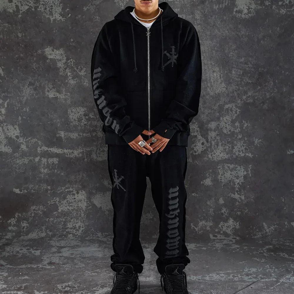 Puff Print Dagger Joggers - UNKNOWN LONDON - VENTURER