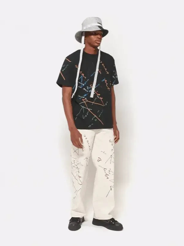 OW Quote Graffiti Straight Leg Trousers - JW ANDERSON - VENTURER