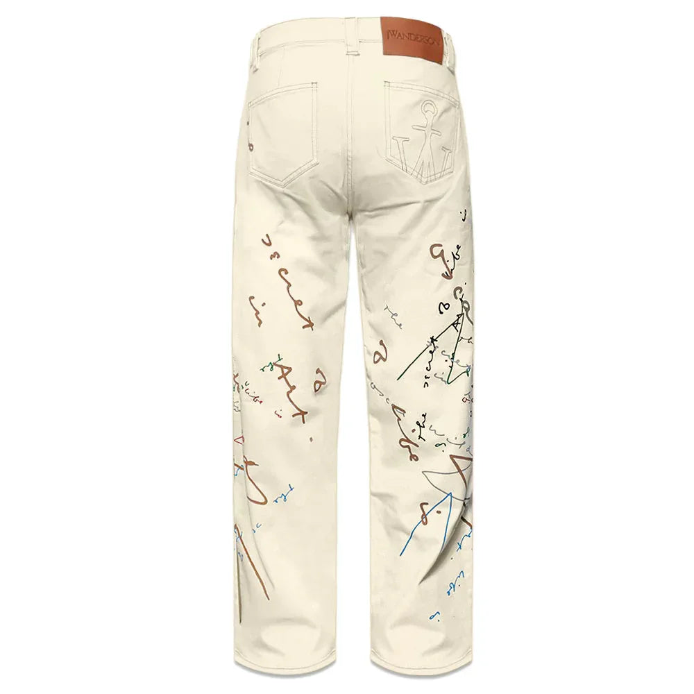 OW Quote Graffiti Straight Leg Trousers - JW ANDERSON - VENTURER