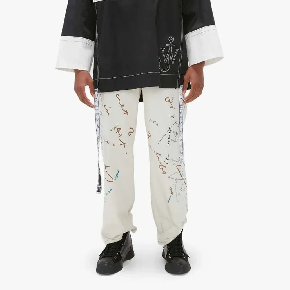 OW Quote Graffiti Straight Leg Trousers - JW ANDERSON - VENTURER