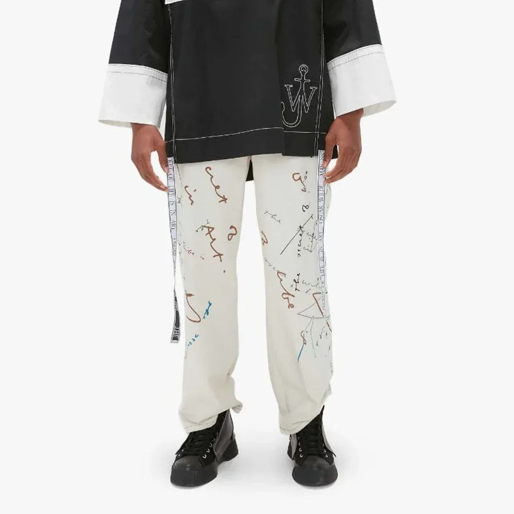OW Quote Graffiti Straight Leg Trousers - JW ANDERSON - VENTURER