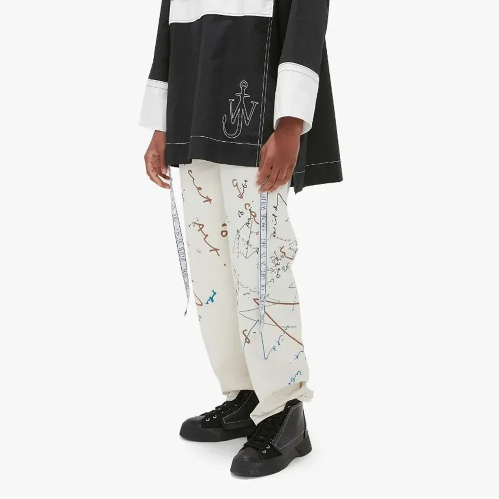 OW Quote Graffiti Straight Leg Trousers - JW ANDERSON - VENTURER