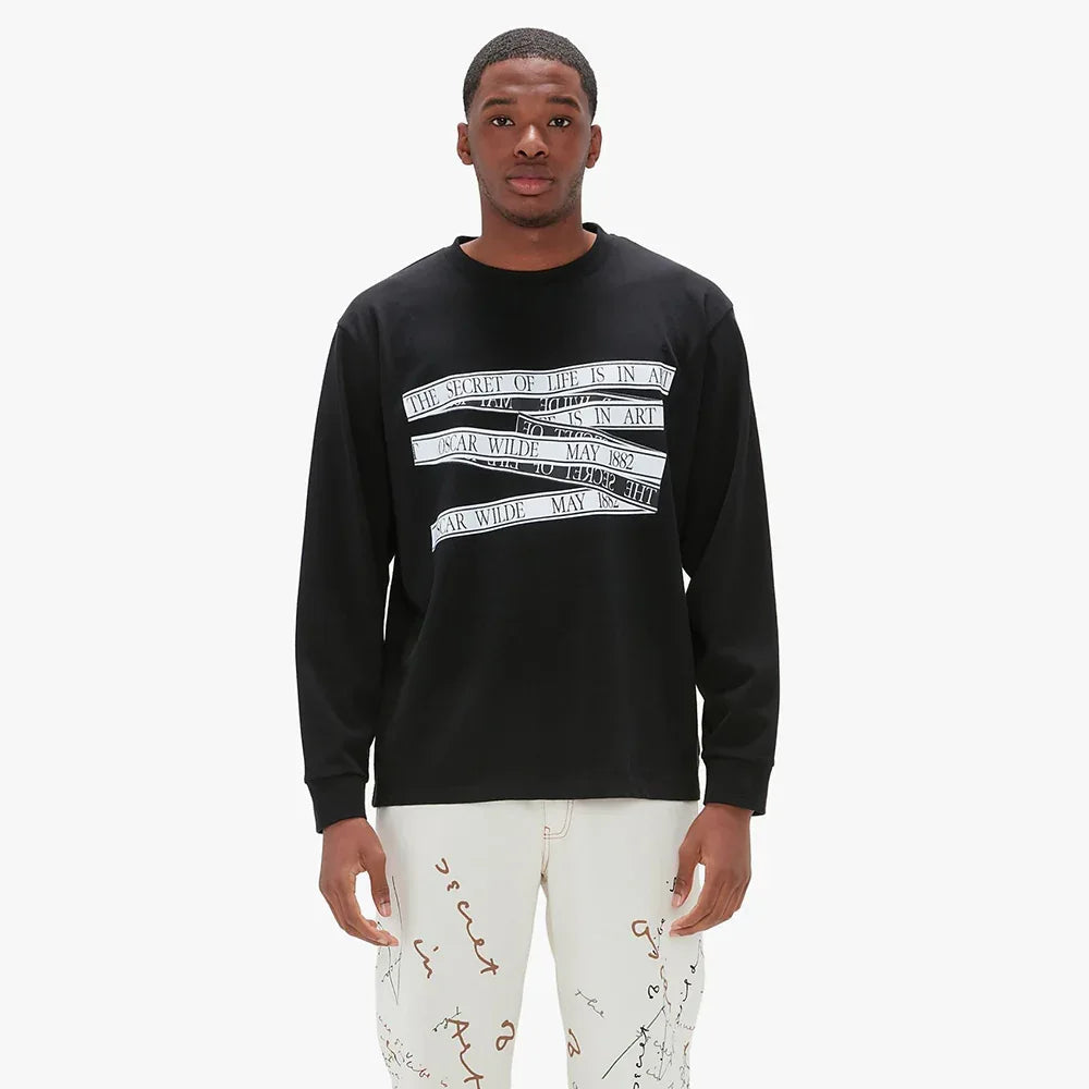 OW Quote Tape Long Sleeve T-Shirt - JW ANDERSON - VENTURER