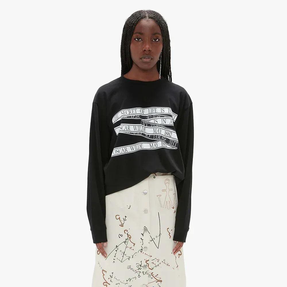 OW Quote Tape Long Sleeve T-Shirt - JW ANDERSON - VENTURER