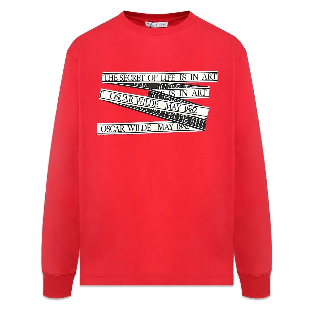 OW Quote Tape Long Sleeve T-Shirt - JW ANDERSON - VENTURER