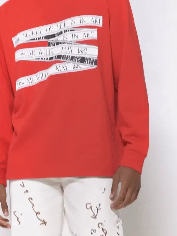 OW Quote Tape Long Sleeve T-Shirt - JW ANDERSON - VENTURER