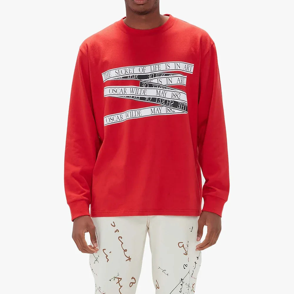 OW Quote Tape Long Sleeve T-Shirt - JW ANDERSON - VENTURER