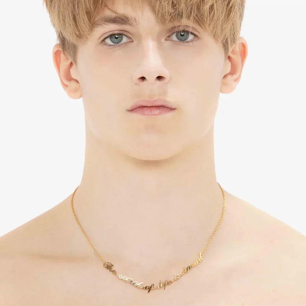 OW Quote Necklace - JW ANDERSON - VENTURER