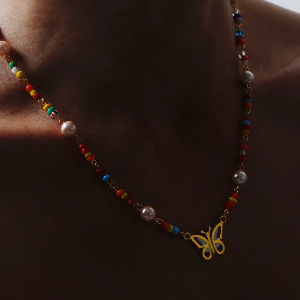 Exclusive Rainbow Beads Angel Necklace - STUGAZI - VENTURER
