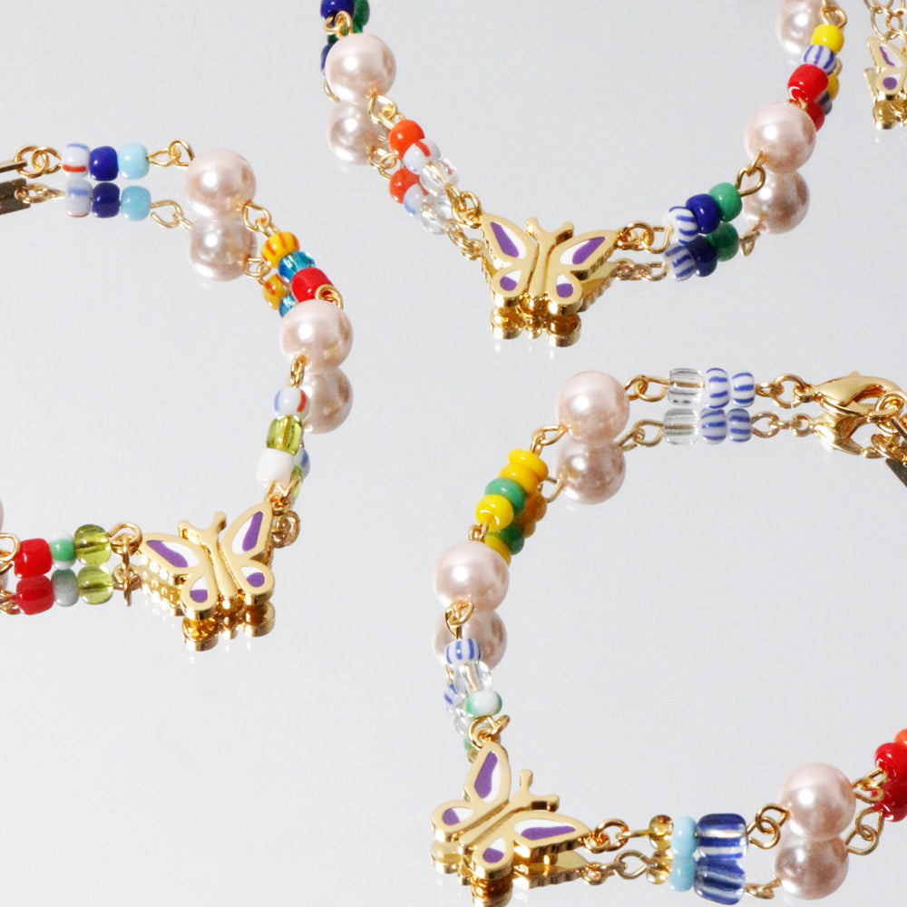 Exclusive Rainbow Beads Angel Bracelet