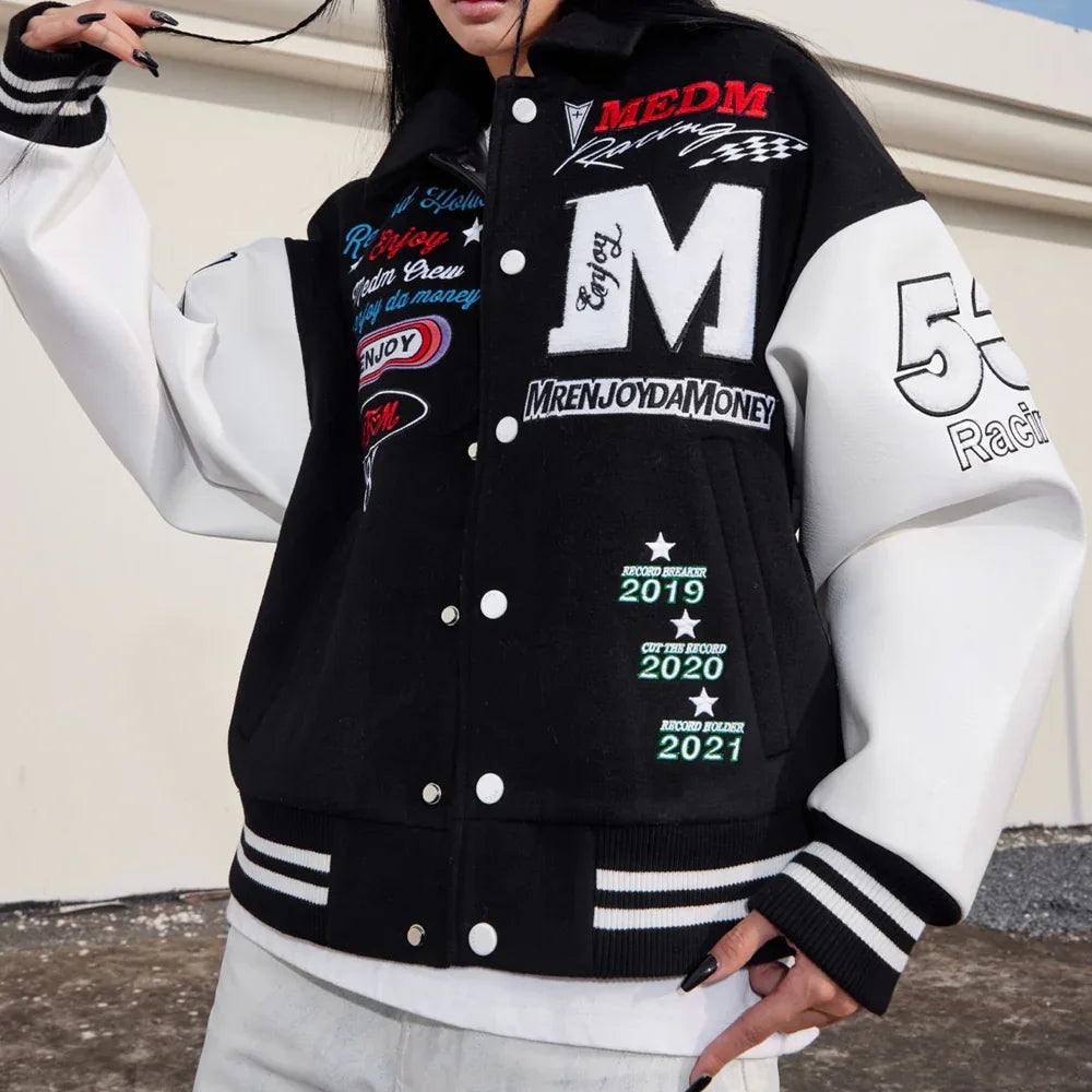 MEDM Embroidery Varsity Jacket