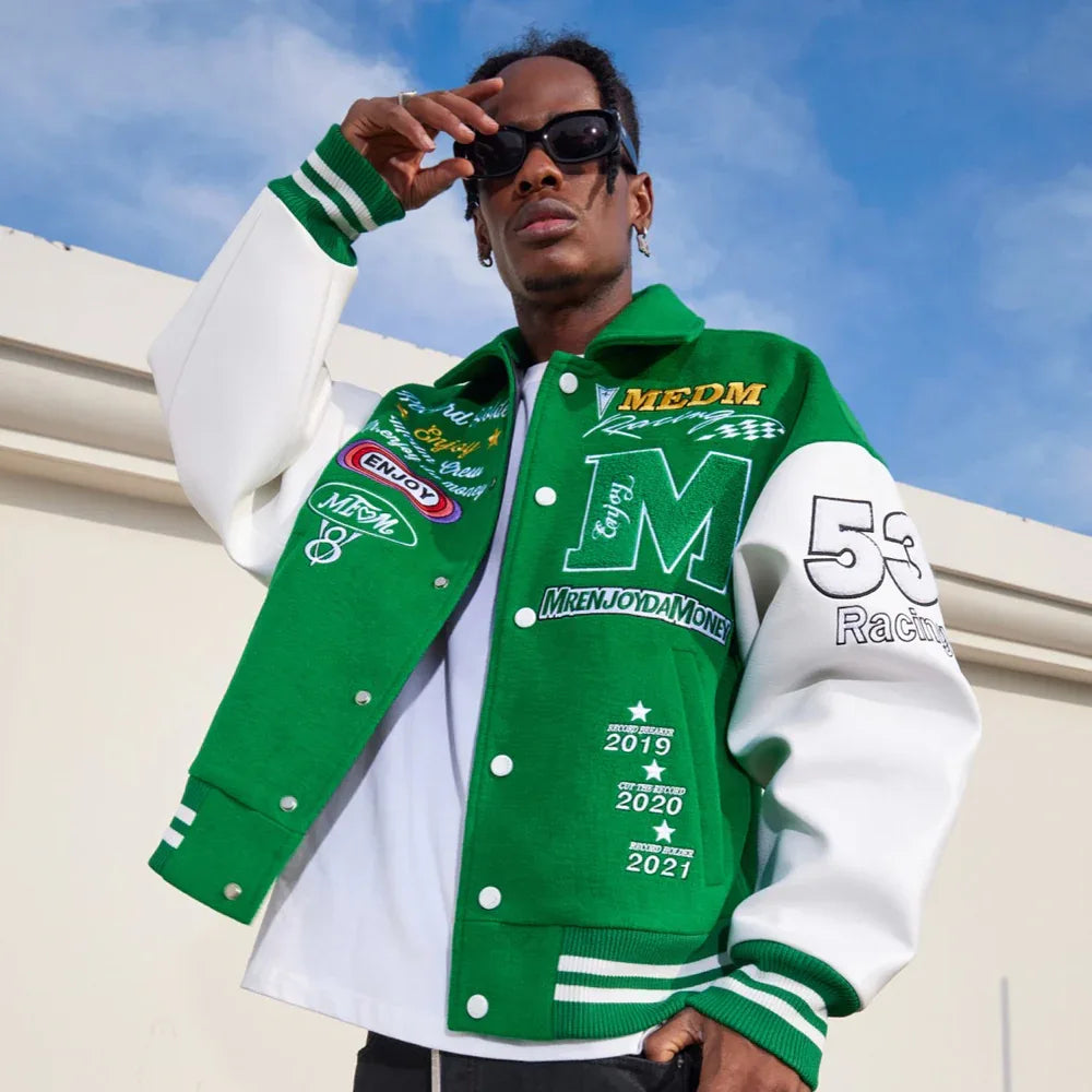 MEDM Embroidery Varsity Jacket