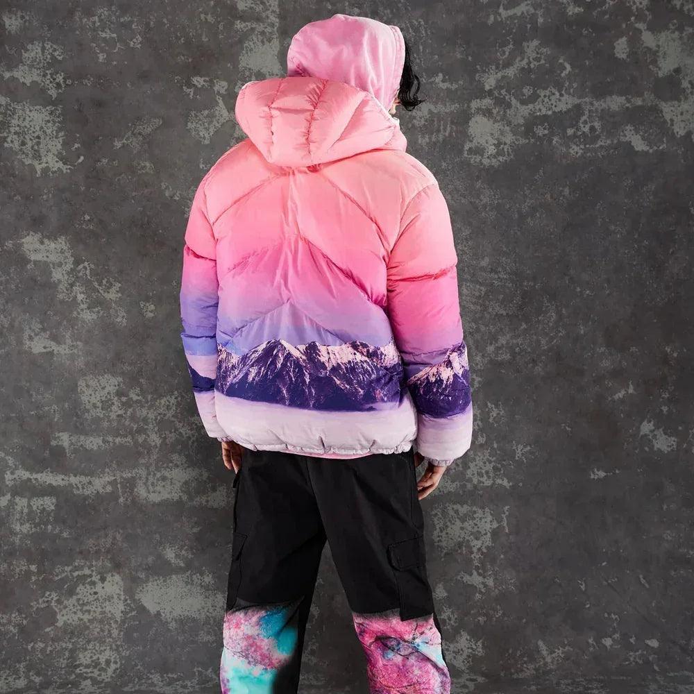 Mountain Scenery Reversible Puffer Jacket - UNKNOWN LONDON - VENTURER