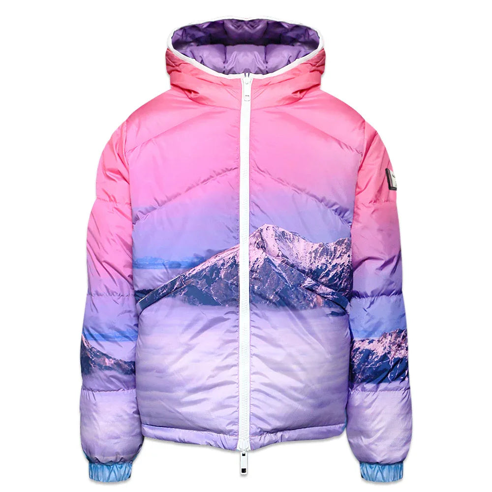 Mountain Scenery Reversible Puffer Jacket - UNKNOWN LONDON - VENTURER