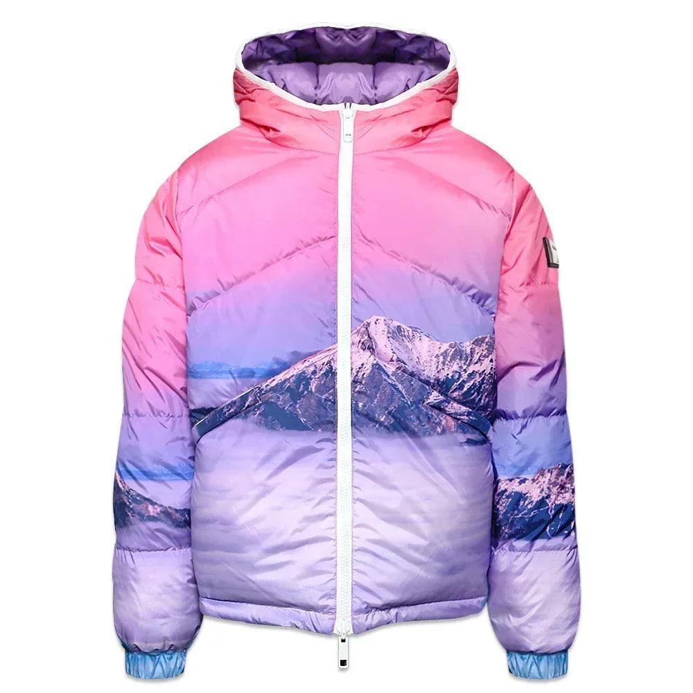 Mountain Scenery Reversible Puffer Jacket - UNKNOWN LONDON - VENTURER