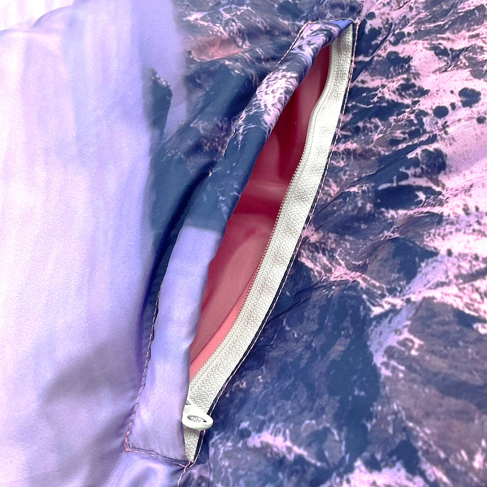 Mountain Scenery Reversible Puffer Jacket