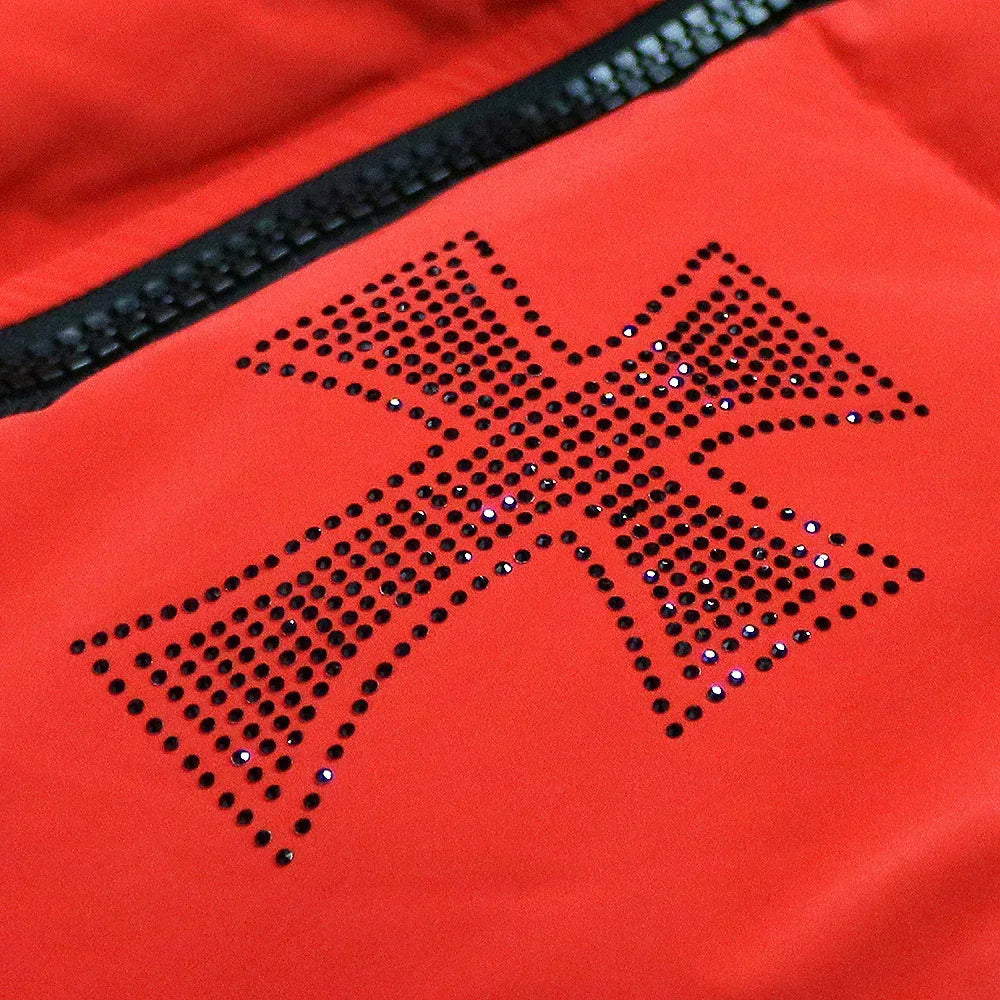 Cross Rhinestone Puffer Jacket - UNKNOWN LONDON - VENTURER