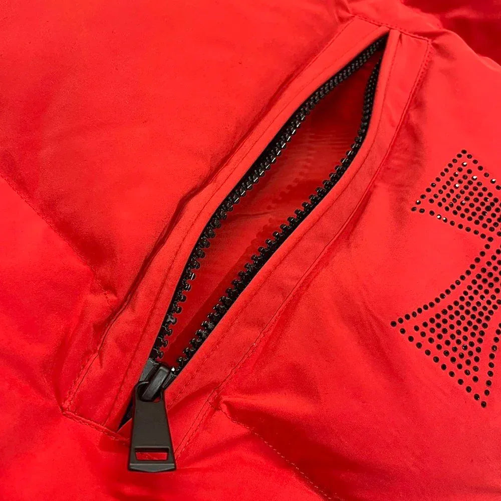 Cross Rhinestone Puffer Jacket - UNKNOWN LONDON - VENTURER