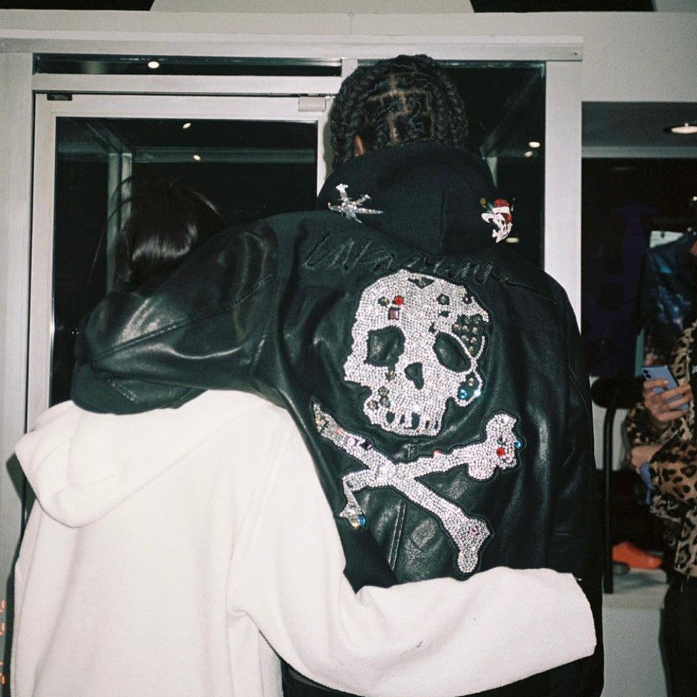 Jewel Skeleton Leather Jacket